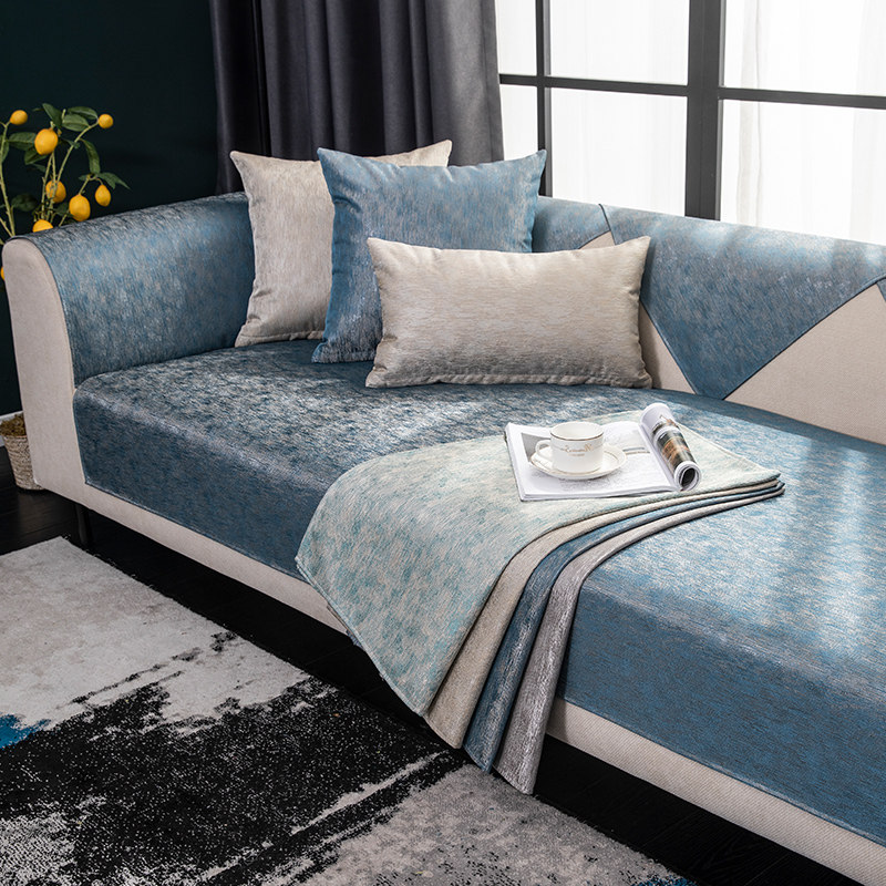 Summer sofa cushion four seasons universal non-slip simple modern light luxury all-inclusive solid wood summer sofa cover towel