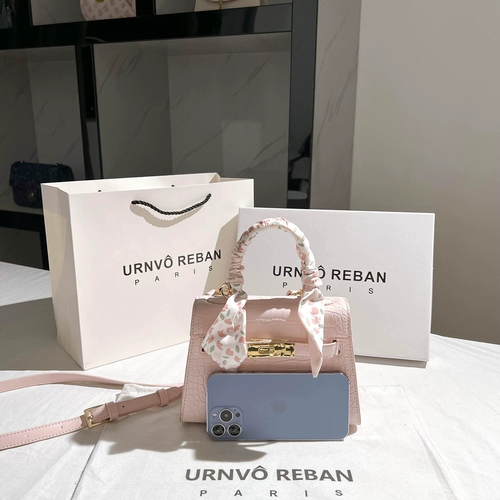 URNVO REBAN Платиновая сумка через плечо, из натуральной кожи, премиум класс