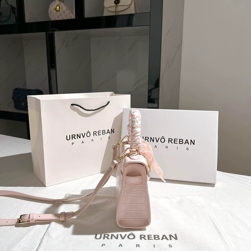 URNVO REBAN Платиновая сумка через плечо, из натуральной кожи, премиум класс