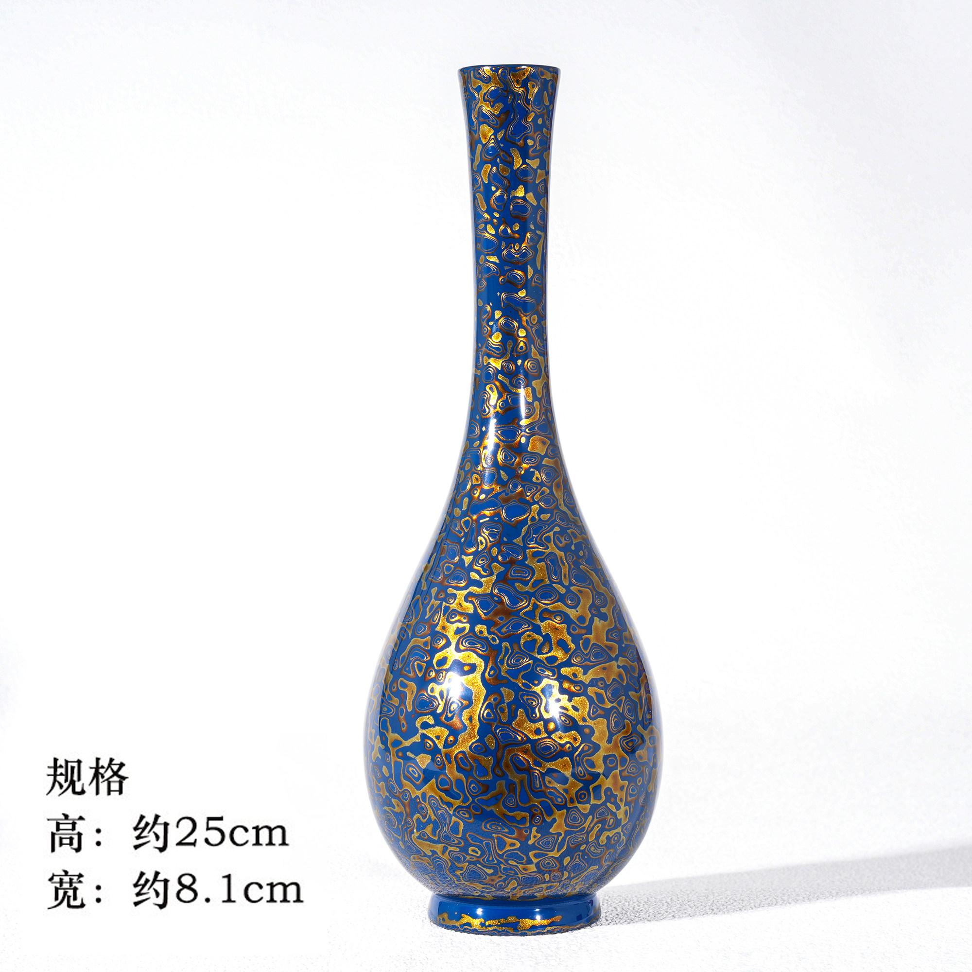七巷大漆花瓶福州犀皮漆中式风格脱胎漆器工艺品红金观鱼-Taobao-Tmall