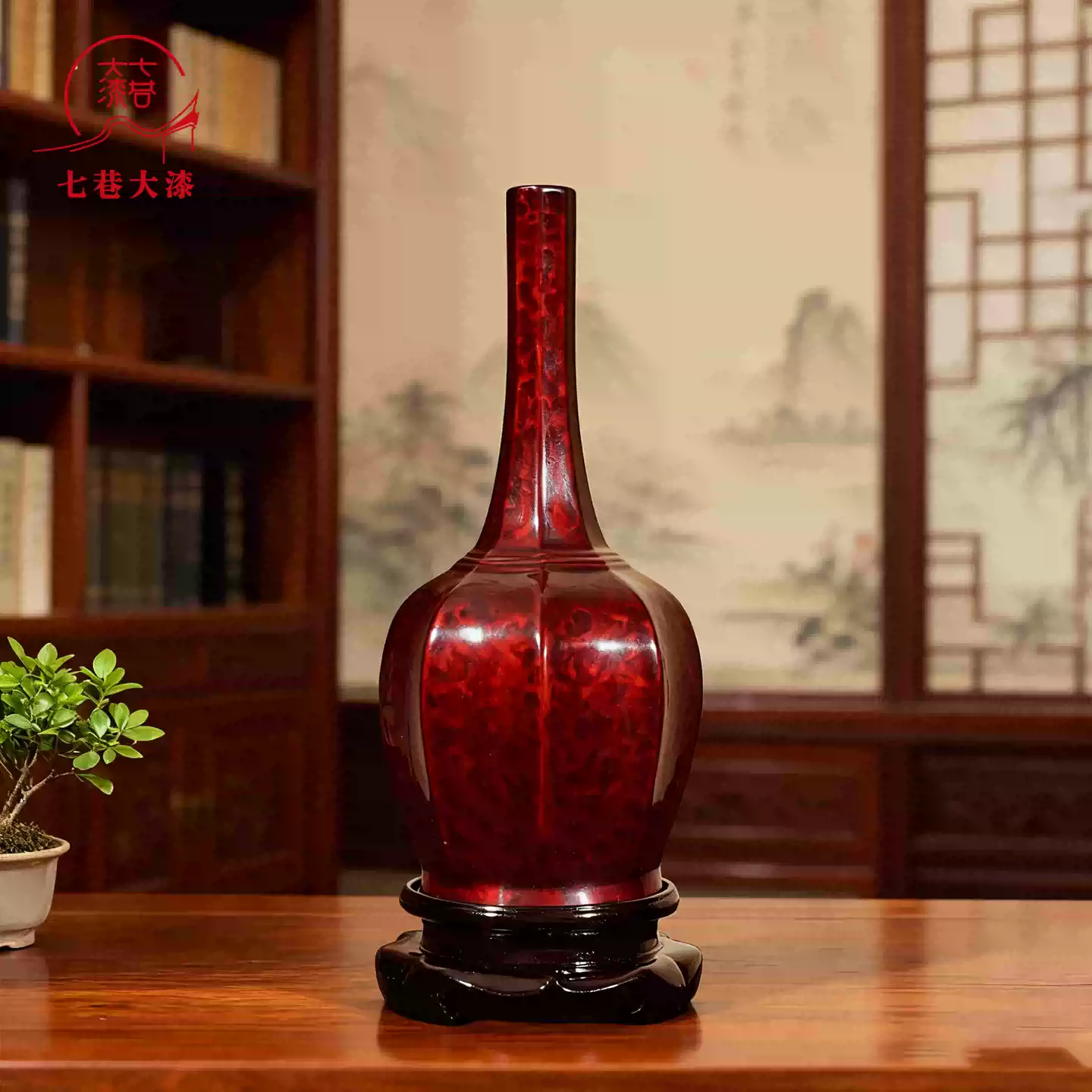 福州脱胎漆器七巷大漆朱冰作品八棱瓶非遗手工艺赤宝砂大净瓶-Taobao-Tmall 福州脱胎漆器七巷大漆朱冰作品八棱瓶非遗手工艺赤宝砂大净瓶-Taobao-Tmall