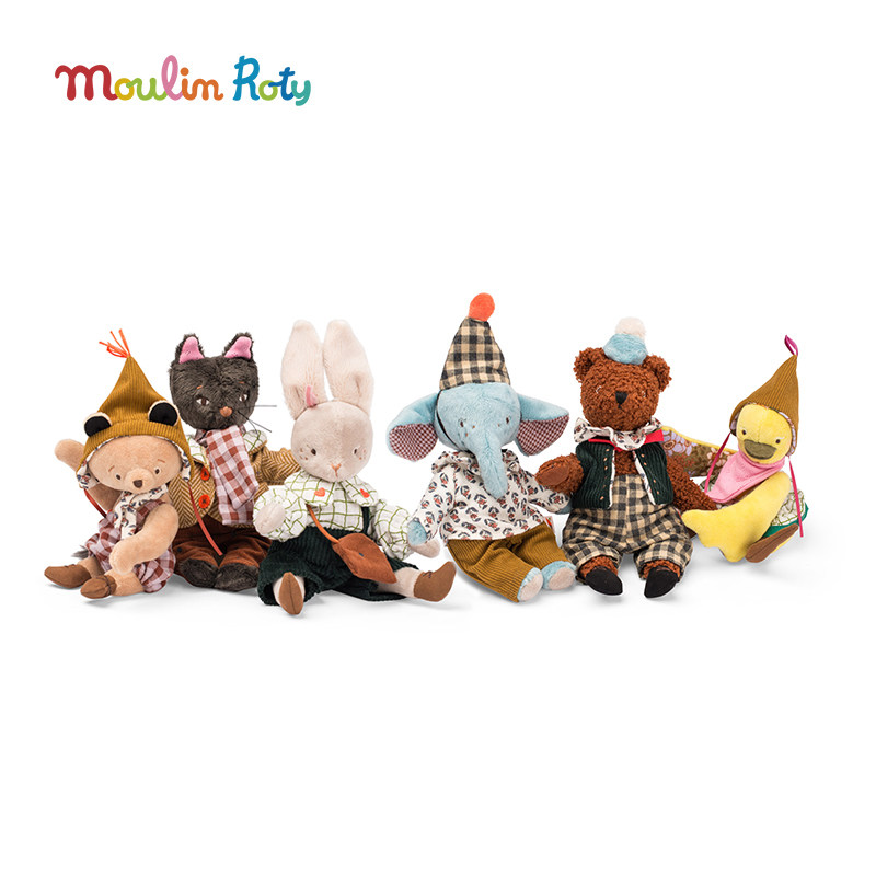 Французская плюшевая игрушка moulinroty Molanroty из серии Minuchikas, кукла-слоненок, подарок для куклы Изображение 1