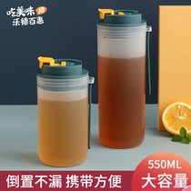 Household cold kettle plastic kettle super large capacity creative cold water cup high temperature cold boiling water pot cup set