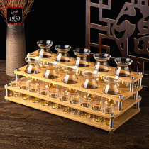 1950 Jinshan liquor glass lead-free glass household high-value trumpet bullet cup Chinese creative wine cup