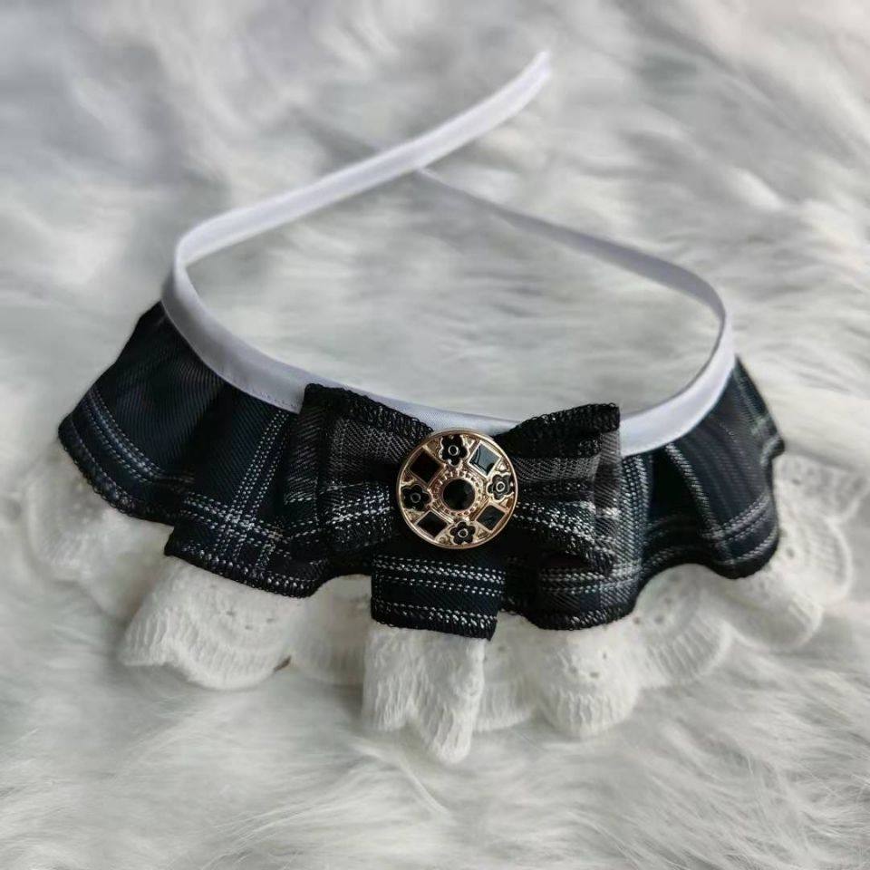 Cat collar dog saliva towel cat collar bib scarf puppet teddy bow jewelry cute little fragrance