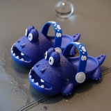 Детская сумка, динозавр, нескользящие тапочки для мальчиков, слайдеры на платформе