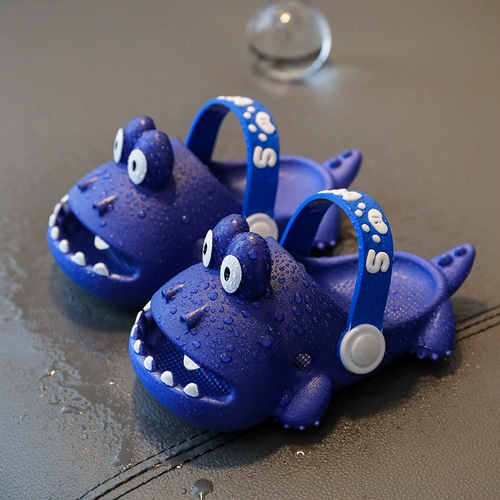 Детская сумка, динозавр, нескользящие тапочки для мальчиков, слайдеры на платформе