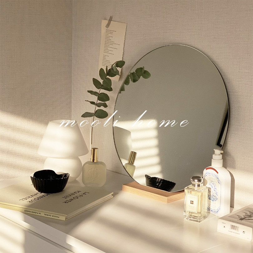 mooli home South Korea ins blogger with a cosmetic mirror round mirror small fresh folk Dormitory Chic Wind Designer