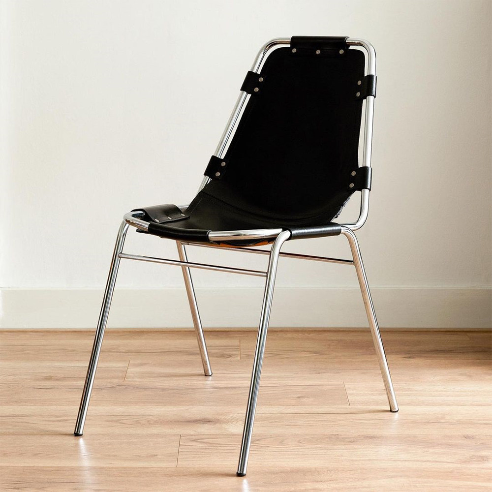 mooli home modern minimalist Italian designer light lavish genuine leather dining chair coffee shop decent board house ins wind