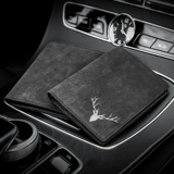 Мужской короткий трендовый модный ультратонкий бумажник для школьников, делается под заказ, из натуральной кожи