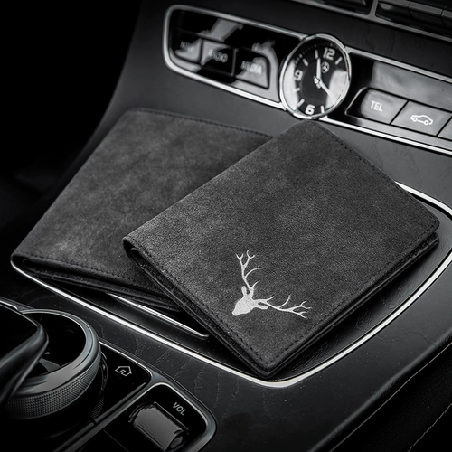 Мужской короткий трендовый модный ультратонкий бумажник для школьников, делается под заказ, из натуральной кожи