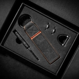 Мужской брелок, креативная высококлассная цепочка для ключей, универсальная подвеска, ключница, из натуральной кожи, делается под заказ, простой и элегантный дизайн