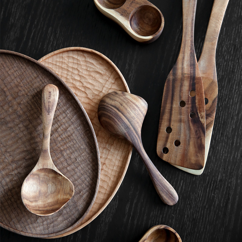 Moinins Day family solid wood Home Kitchen Cooking Utensils Pan Shovel Spoon Kitchenware Set Group High Temperature Resistant Saute Scoop