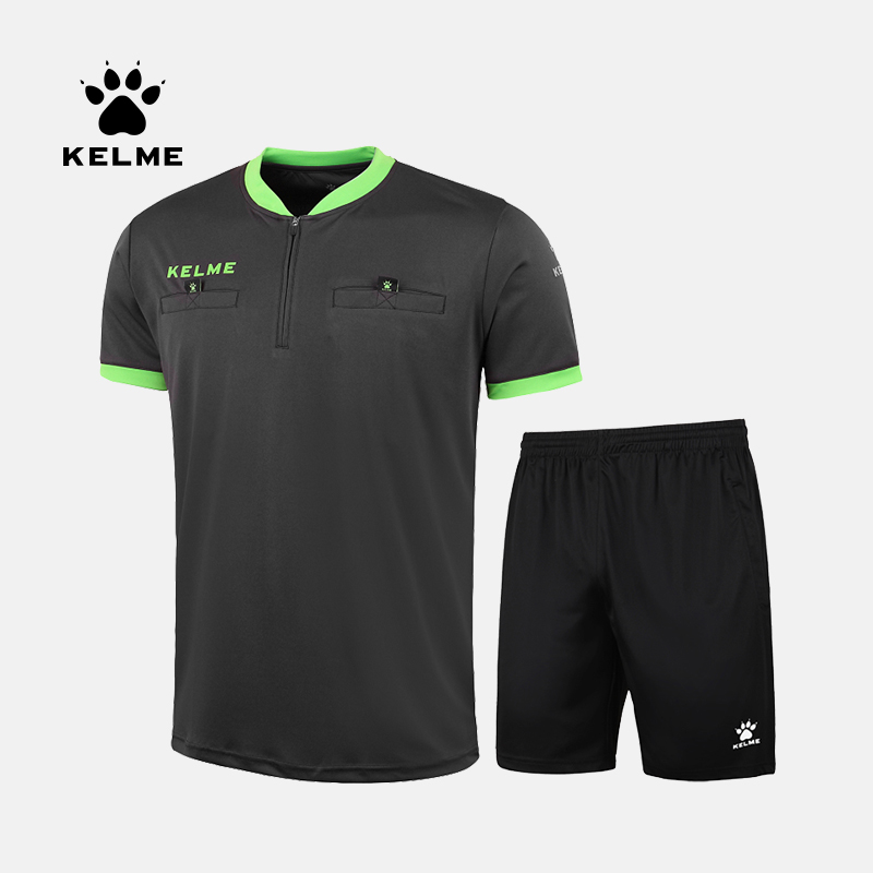 KELME Carme Football Referee Suit Professional solid color soccer match referee jersey equipment