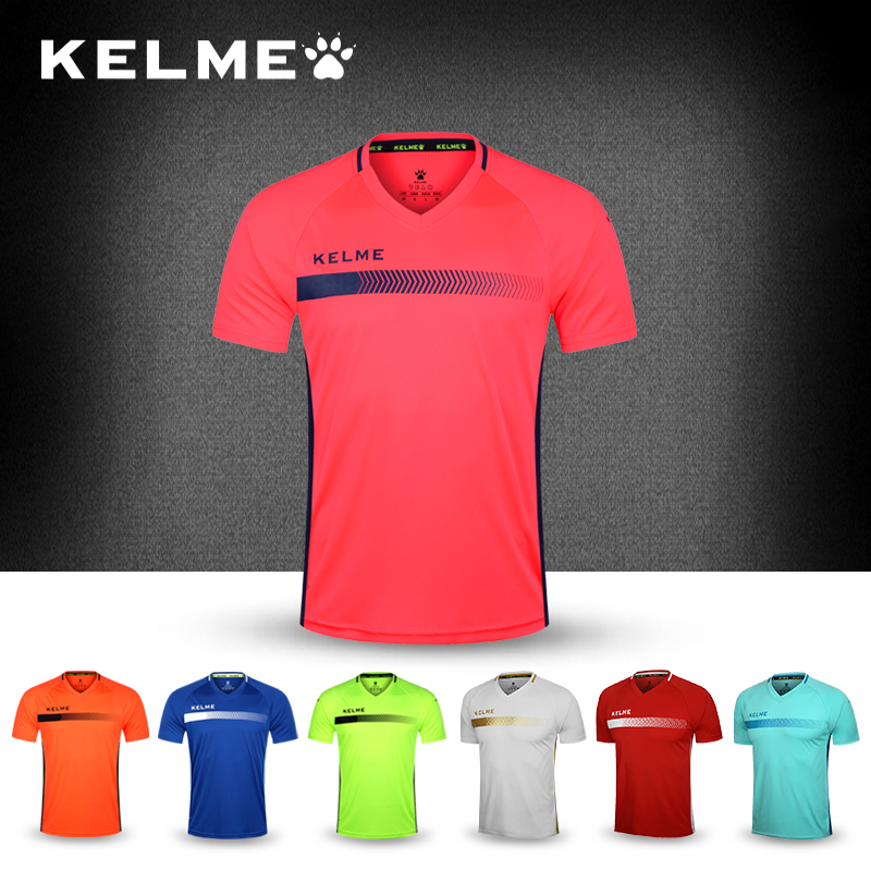kelme kaley football suit short sleeve custom men's game training sports team jersey club jersey