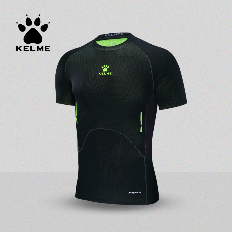 KELME Karmei Sports Tight Fit Men's Short Sleeve Speed Dry Breathable Elastic Running Training T-shirt Fitness Suit
