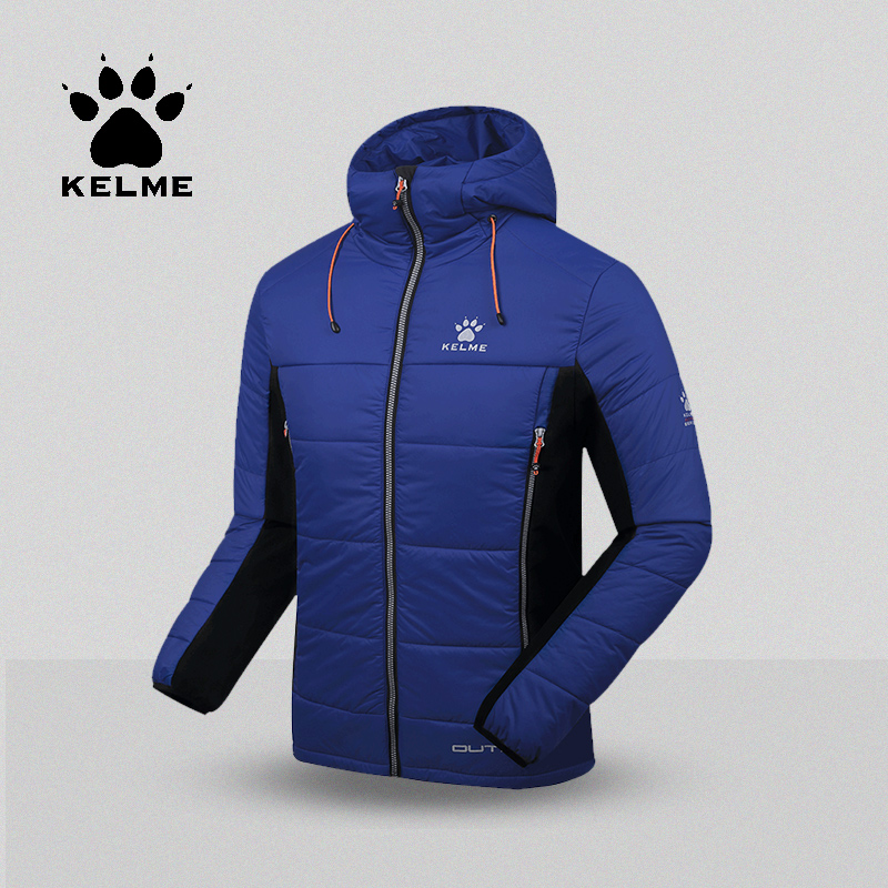KELME Karmei Sportswear Men's Medium Long Version Coat Football Training Cotton Jersey Windproof Warm Cotton Padded Jacket