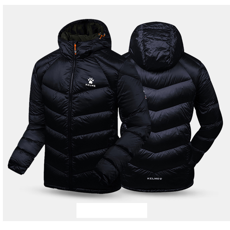 KELME Karmei Winter casual down clothes Men's light and warm sports jacket Lianhood with long version of blouse