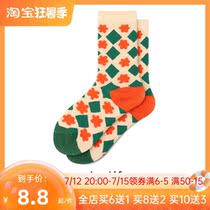 Socks Childrens Day Department Cute Little Flowers Socks Summer Thin pure cotton Chains Han version Student Academy Winery Sox women