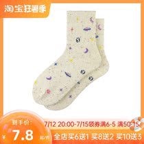 Socks Children Cute Starry Sky Stockings Sins Tide Summer Slim College Wind Loretta Students Pure Cotton Midbarrel Socks Women
