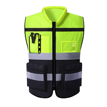 SR Reflective Safety Vest Site Leadership Management Personnel Traffic Construction Waistcoat Breathable Construction Work Reflective Clothing