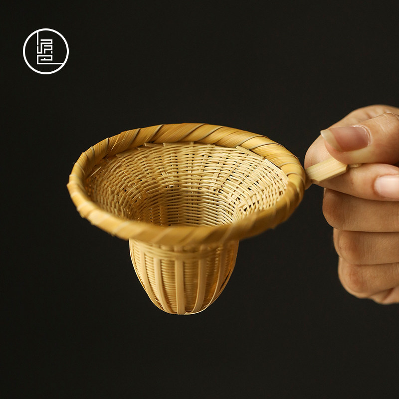 Mudman hand bamboo bucket tea filter screen tea filter tea slag filter small number creative tea ceremony accessories