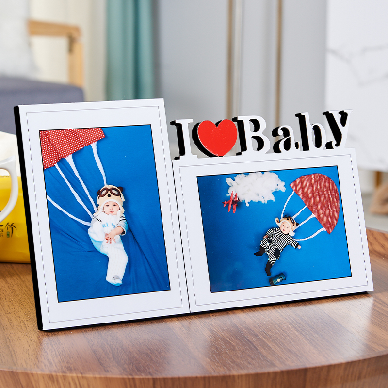 Child Baby Creative Wash Photo Customize Photo Frame Crystal Pendulum Table picture book frame Making flush printing Photograph Pendulum