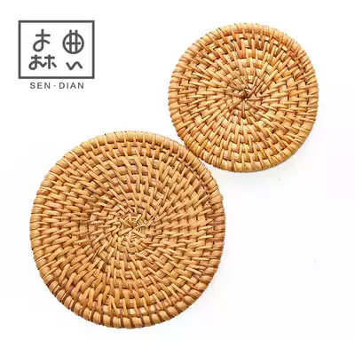 Sendian insulation coaster bamboo creative tea pot mat tea ceremony tea set zero with tea ceremony six gentlemen autumn rattan cup holder