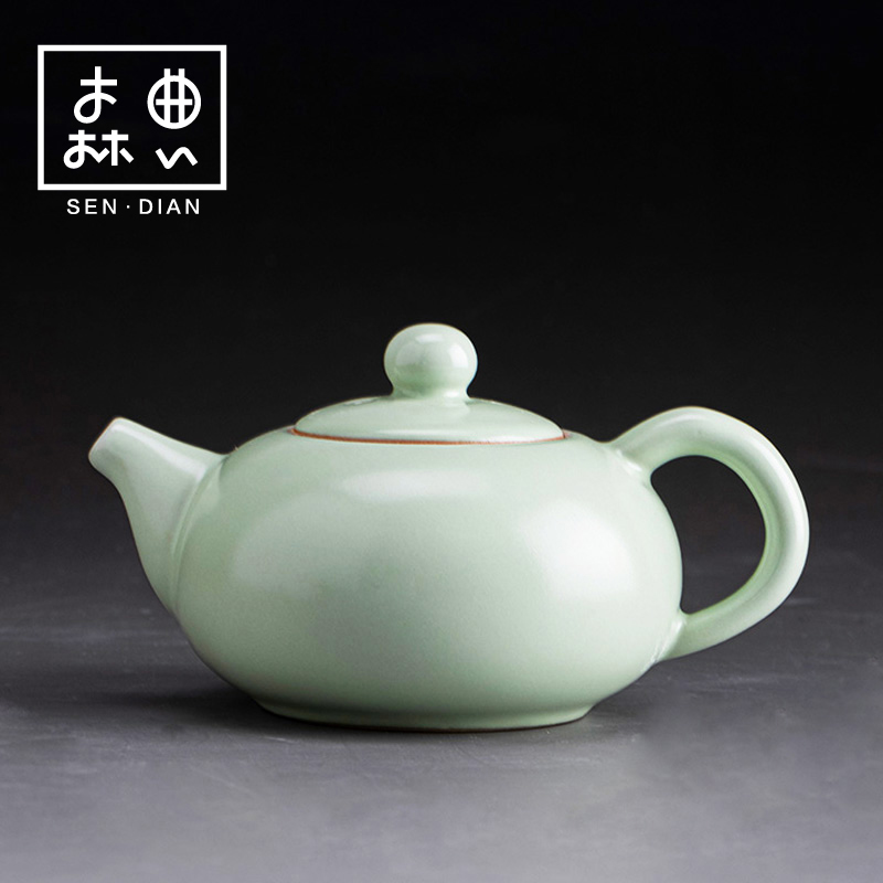 Sen Dian Ru Yao Teapot Tea set Open piece Xishi pot ceramics One person with household Kung Fu small single pot teapot tea maker