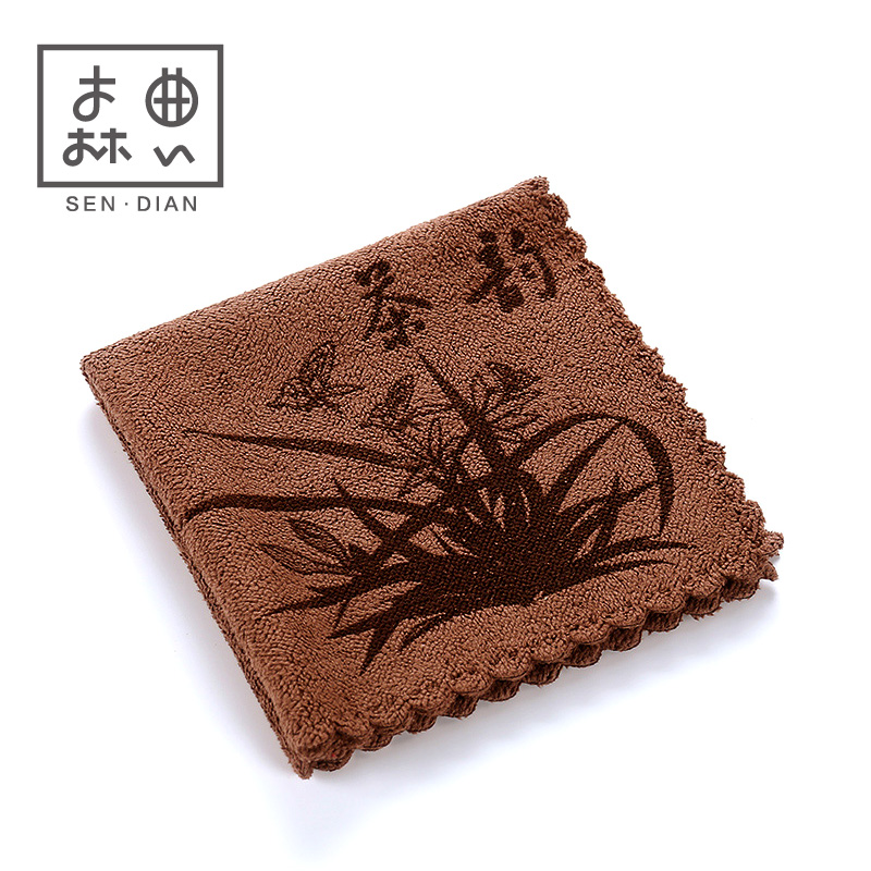 Sendian tea towel cotton linen tea cloth tea rhyme kung fu tea set tea ceremony accessories absorbent water thickened cotton hemp Chinese style Zen