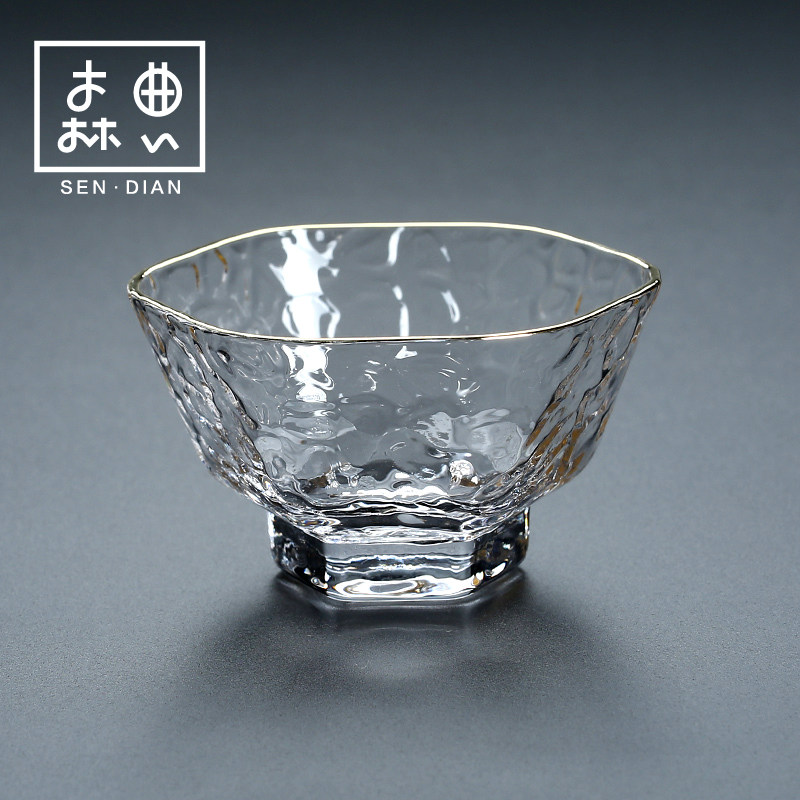 Hammer eye pattern tea cup personal special small tea cup master cup Japanese glass kung fu tea set brew tea tasting single cup