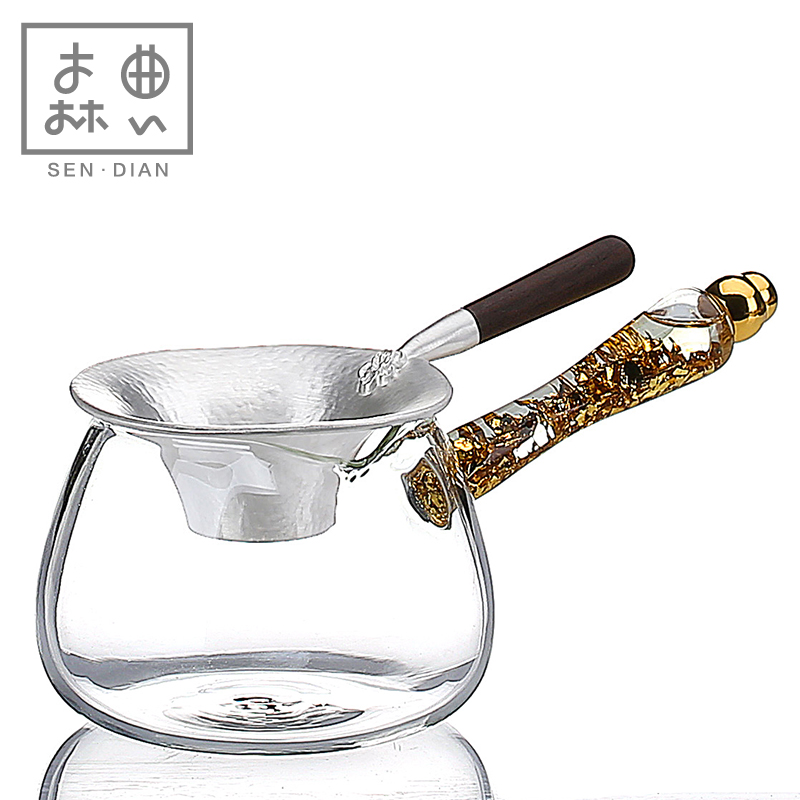 Tea Leaking Korn Tea Accessories Tea Filter Mesh Integrated Tea Funnel Filter Tea Instrumental Fair Cup Suit Upscale