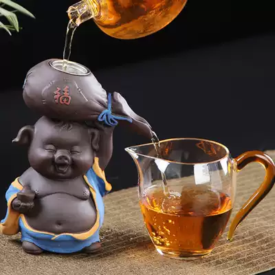 Purple sand tea leak device, road cup set tea filter cute creative tea filter kung fu tea set accessories tea compartment