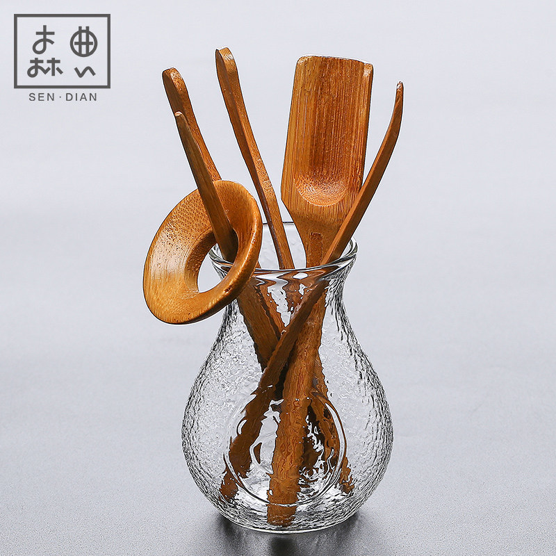 Japanese glass tea ceremony six gentlemen kung fu tea set accessories large full set of 6 gentlemen tea clamps with tea making tools