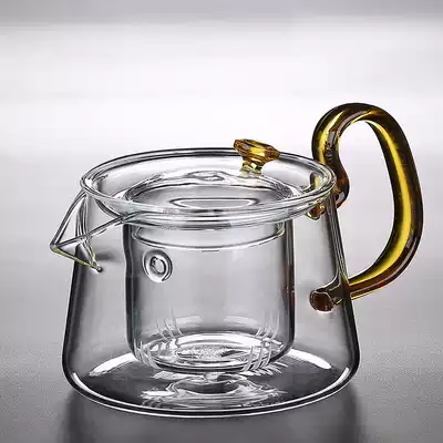 Japanese transparent all glass bubble teapot heat-resistant high temperature filter black tea automatic black crystal stove tea maker household flower tea