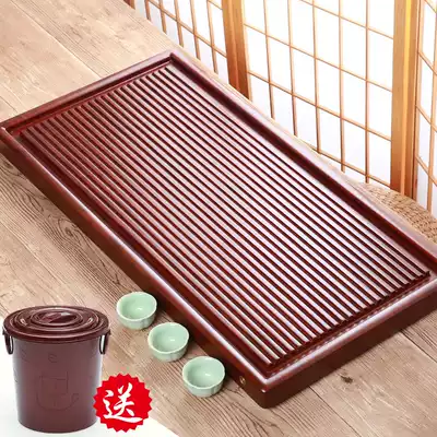 Tea tray Household simple Kung Fu tea tray Modern living room drainage large tea table tea sea tea tray drain solid wood