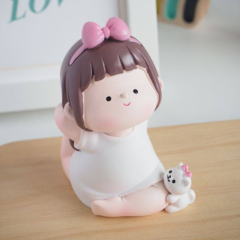 Anxiety-Free Yoga Girl Figurine Office Desk Decoration Anti-Anxiety Figure Workstation Stress Relief Healing Gift