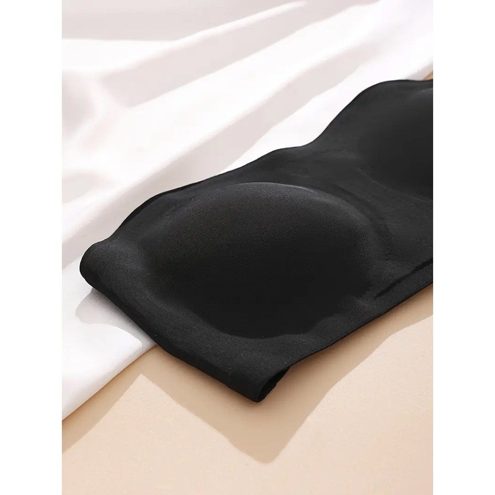 Cross Strapless Anti-Slip Bra with Removable Pads, Thin Push-Up Bra for Small Busts, Side Buckle Sports Bra