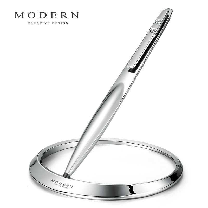 Modern creative art abstract eternal pen no ink pencil business metal pen signature pen desk surface ornaments high-end gifts laser lettering custom corporate LOGO