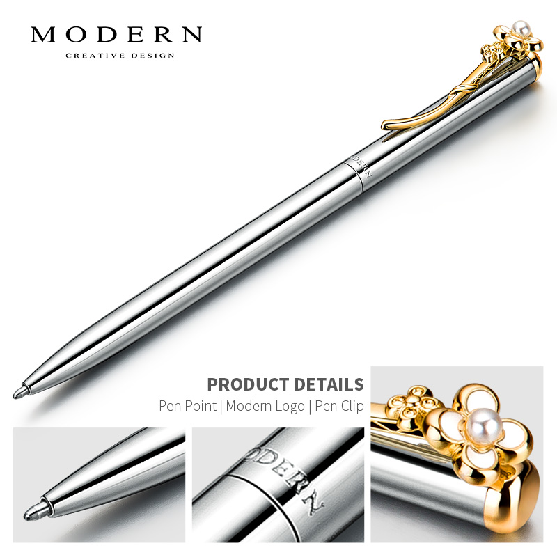 MODERN four-leaf clover flower-shaped pearl pen female creative fashion signature pen to send classmate teacher lettering student Huaye gift