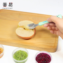 Scrape Apple Clay Spoon Gods Stainless Steel Accessory Digger Spoon Infant Eat Tool Theorizer Baby Cutlery