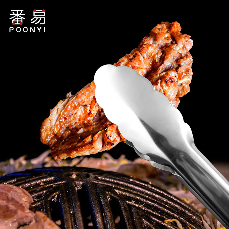 BBQ barbecue steak stainless steel food clip food clip kitchen buffet spicy hot baking bread commercial