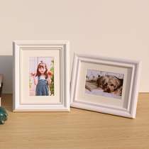 Minimalist white photo frame swing table 6 7 8 inch creative pendulum piece A4a3 hanging wall child wash photo made into frame custom