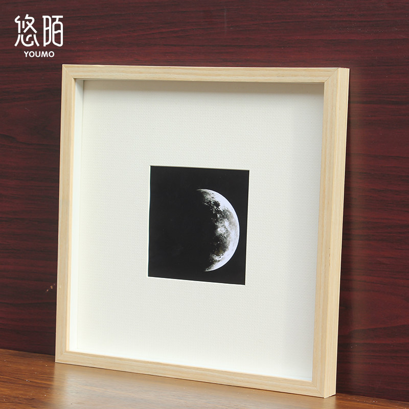 Solid solid wood photo frame hanging photo custom 16-inch pendulum table A4 frame creativity 8k drying flower butterfly roll paper hollow frame