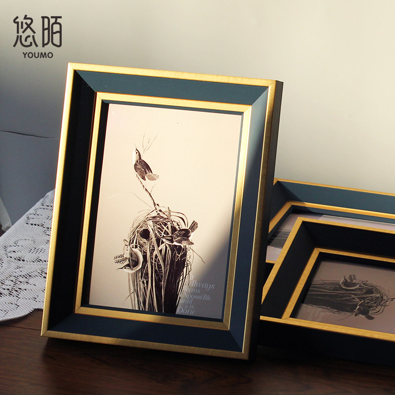 Creative photo Nordic personality photo frame table 6 7 8 10 inch environmental protection photo frame simple small picture frame hanging wall customization