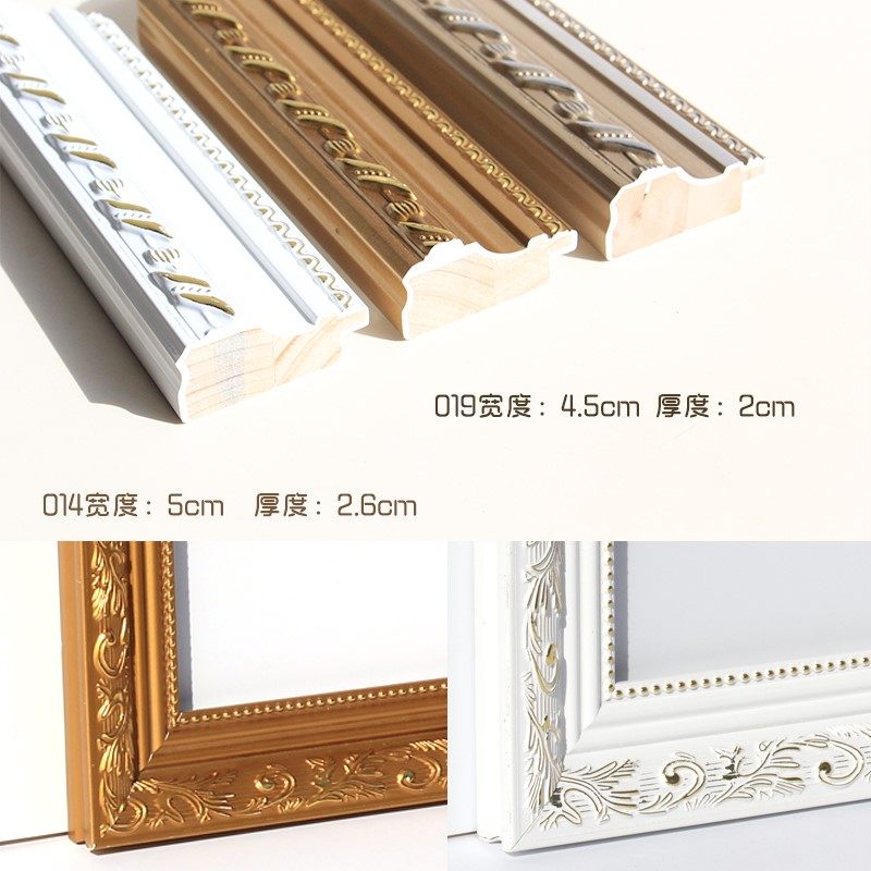 European style solid wood gold photo frame wall seven 12 20 36 inch wedding photo frame set table picture frame frame frame custom