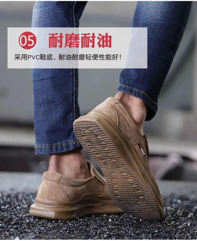 giày bestrun Giày bảo hộ lao động nam mũi thép chống va đập chống đâm thủng nhẹ chống mùi hôi giày công trường thép đế mềm giày thợ hàn giaybaoho ủng bảo hộ cao cổ