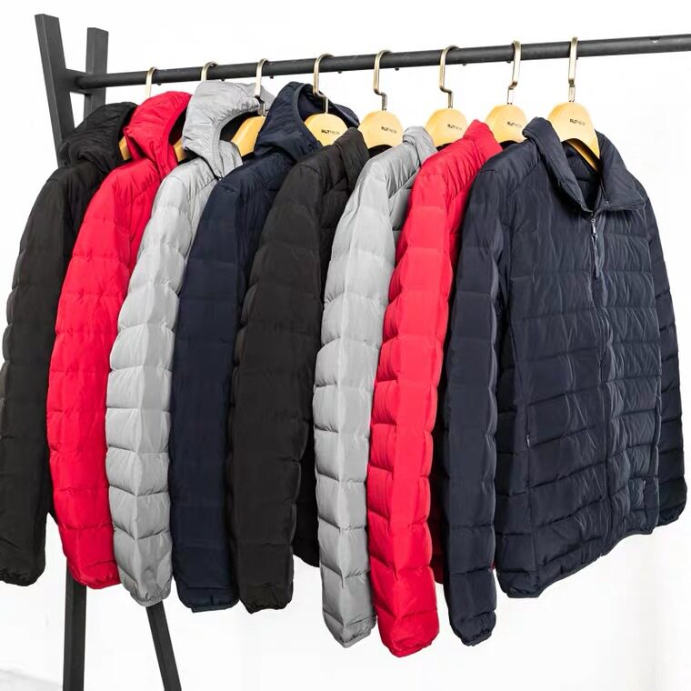 Seamless press glue 2020 new down jacket for men short autumn and winter light slim standout collar with cap large size Warm Tide Jacket