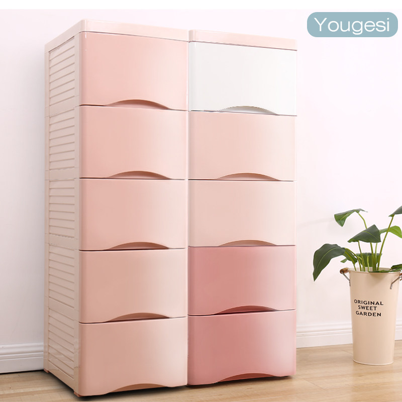 Deepen the deepening drawer-type collection cabinet children's clotheBaby toy locker for 5-bucket