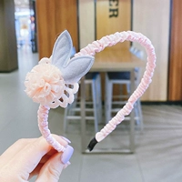 Розовый складный шар для волос голубой кроличь